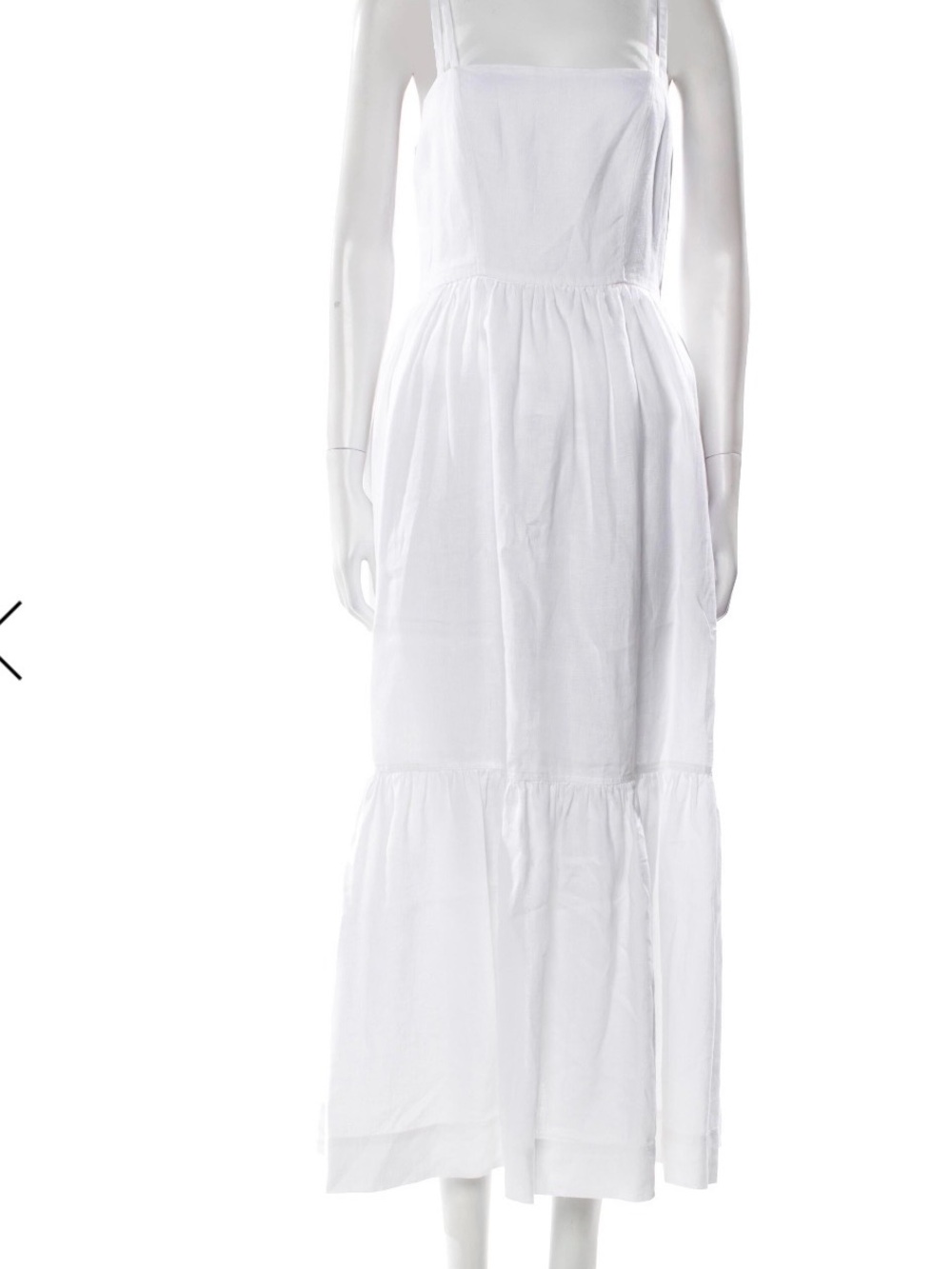 Posse White Maxi Dress with Spaghetti Straps